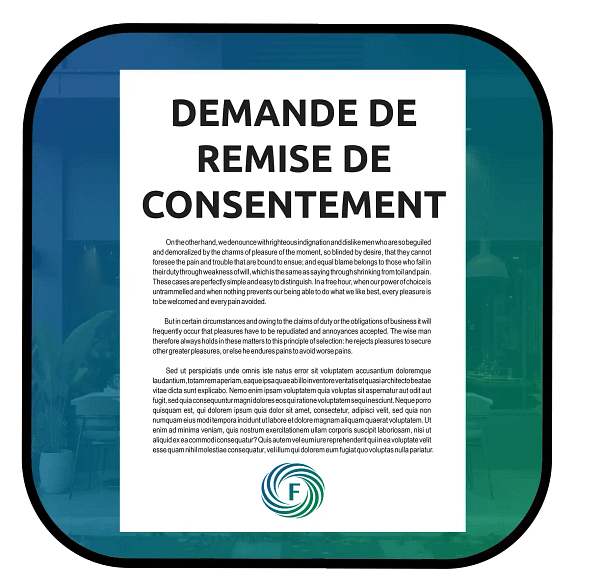 Modèle de demande de remise de consentement au TAL